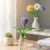 handmade crochet tulip flower purple knitted home decor