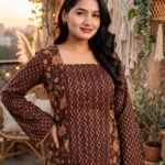 Pintex Kurti for Women Cotton modern kitchen front hands on hips