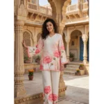 Turkish Cotton Co-ord Set for Women haveli courtyard front