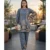 Japanese Crepe Co-ord Set for Women CS-66 rooftop golden hour front view