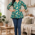 Cotton Kalidar Kurti Kali Waist scandi living room front