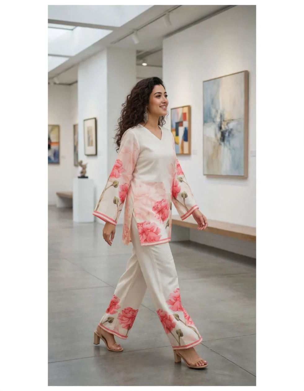Turkish Cotton Co-ord Set for Women art gallery walking